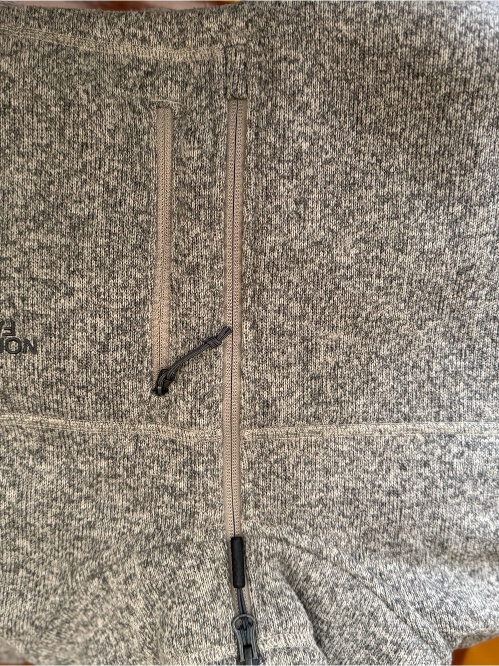 The North Face Gray Heather Full-Zip Knit Jacket